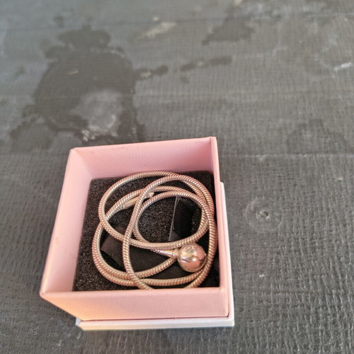 Pandora snake necklace 45 cm like new, silver