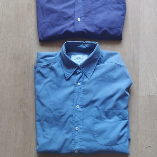 Bylot & Cotton Blue set of 2 men's cotton dress shirts M, classic fit