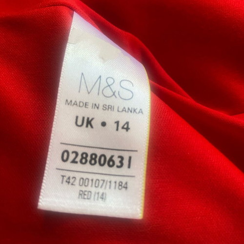 Marks & Spencer dress red size 14 like new
