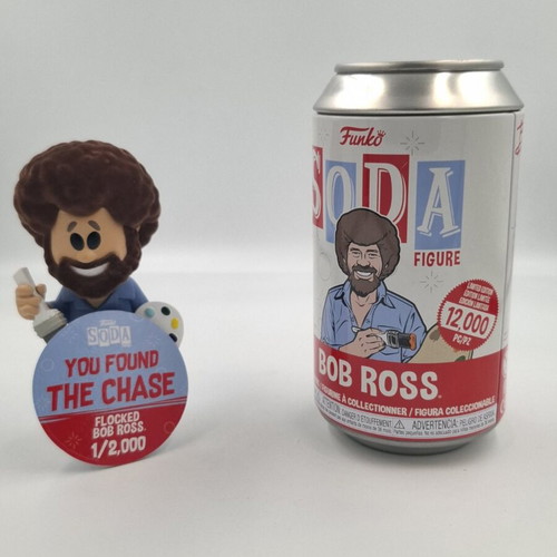 Chase Flocked Bob Ross Funko Soda Like New