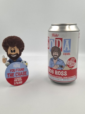Chase Flocked Bob Ross Funko Soda Like New