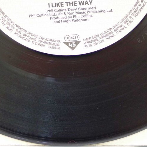 Phil Collins One More Night & I Like The Way 7'' vinyl used, pop