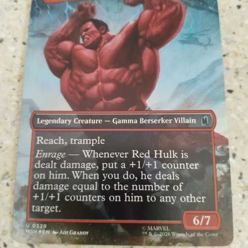 Magic the Gathering Red Hulk foil card