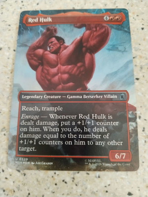Magic the Gathering Red Hulk foil card