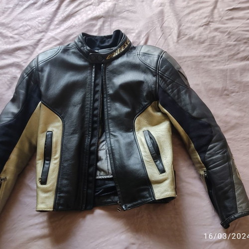 Dainese Haku San motorcycle jacket used, leather, size 44