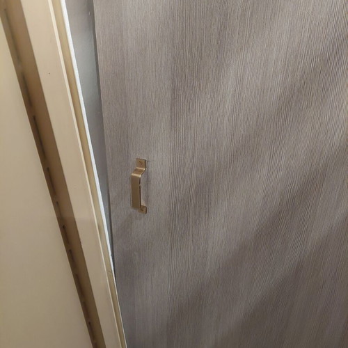 Wooden sliding interior door used, with minor dents, no mechanism