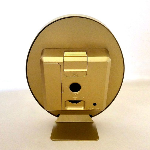 Kienzle Quartz Alarm Desk Clock New Oval Gold-Tone Polished Brass