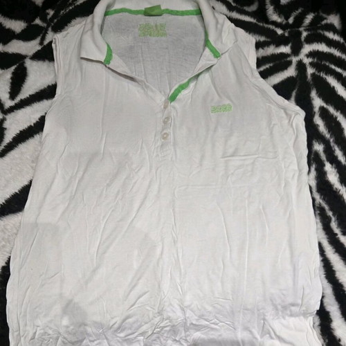 Hugo Boss sleeveless blouse white like new, sizes M and L