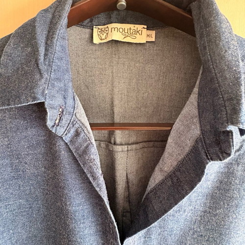 Long denim shirt Moutaki like new, blue, size M/L