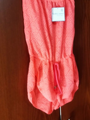 One Size Orange Beach Romper new with tag
