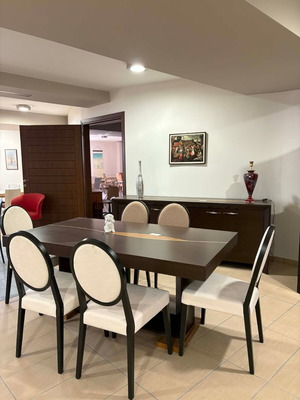 Extendable dining set new oak wood with 6 chairs