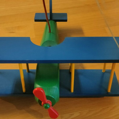 Wooden children's ceiling light airplane like new