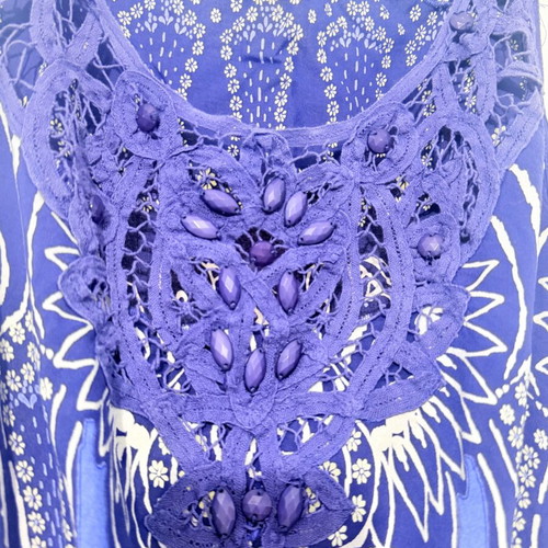 Cool cotton dress by M&Co used, white and blue