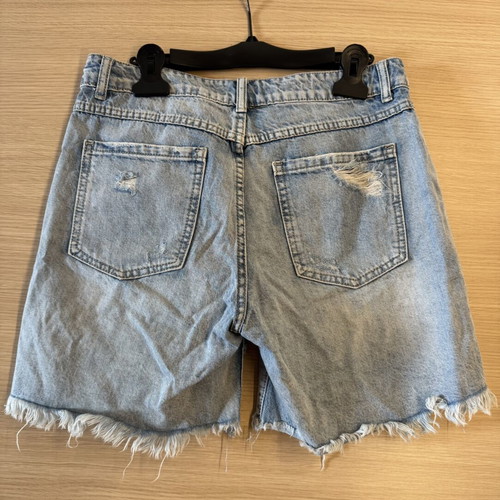 Miss Two distressed denim Bermuda shorts, size L/44
