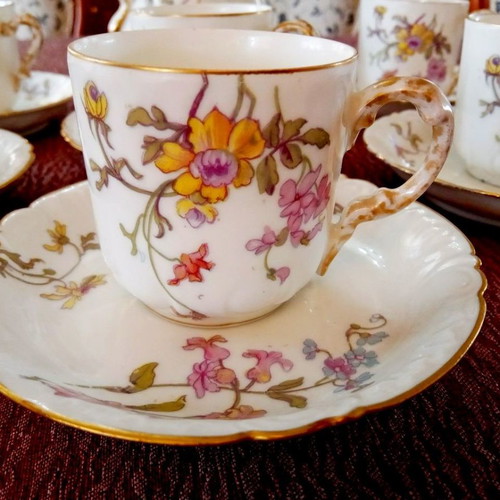 Limoges porcelain coffee set William Guerin & Co. 1901-1932