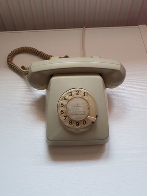 Siemens vintage rotary dial landline phone used, 1970s design