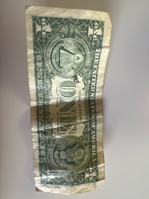Χαρτονόμισμα 1 USD μεταχειρισμένο με George Washington, Αμερική