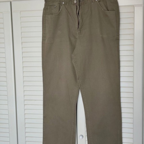 Trussardi fabric pants used, olive color, size M