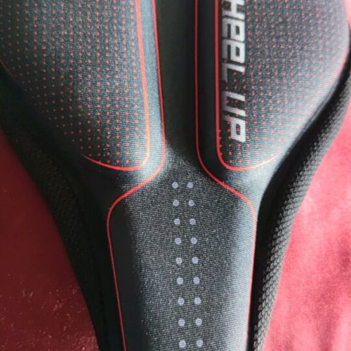 Bicycle saddle cover new orthopedic with cushions black and red