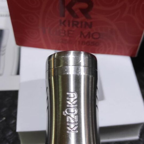 Kizoku Kirin Semi-Mech Tube Mod used, brushed stainless steel, 18350/18650