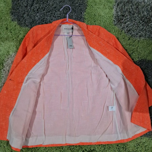 River Island blazer coral neon relaxed fit new, size S/M