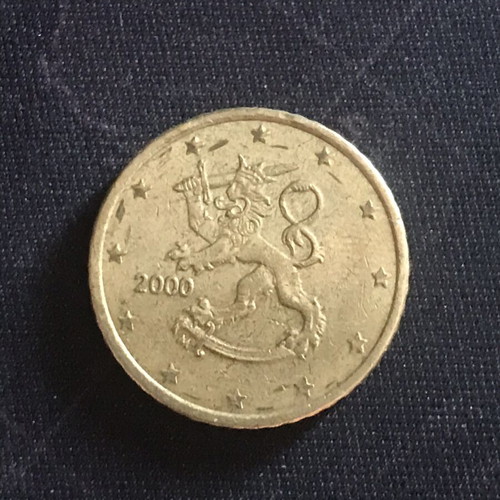 Finland 50 cents euro coin 2000