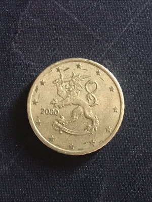 Finland 50 cents euro coin 2000