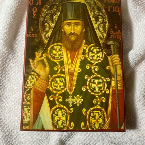 Religious small icons used, set of 3 pieces