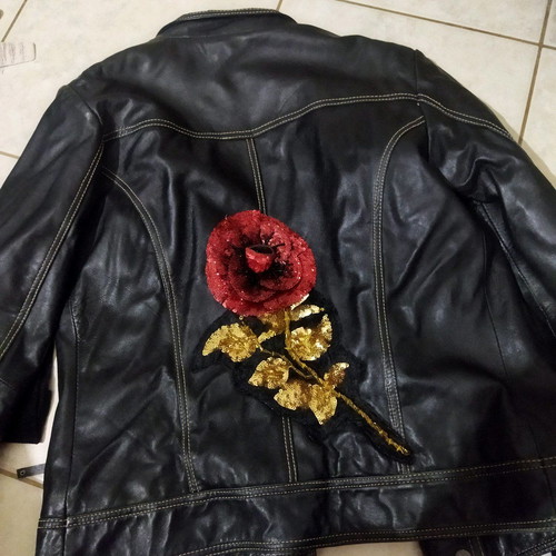 Brokers leather jacket used, black, size L