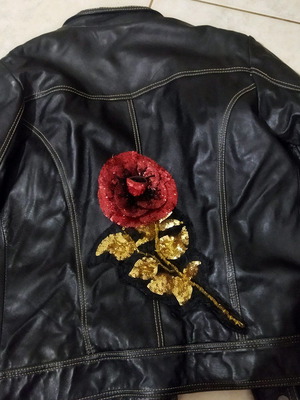 Brokers leather jacket used, black, size L
