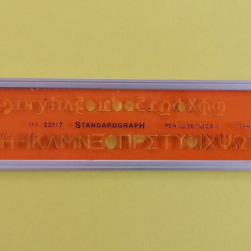 Standardgraph 231/7 Greek Letter Stencil used