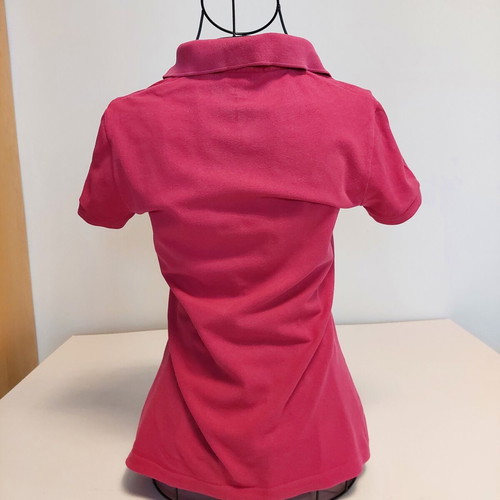 Lacoste women's pique polo shirt small fuchsia-dark pink like new