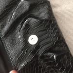 Γυναικεία τσάντα ώμου μεταχειρισμένη Achilleas Accessories μαύρη με ασημένια αλυσίδα