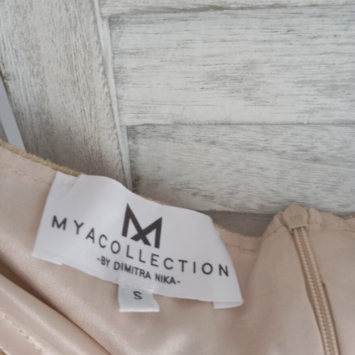 Mya Collection by Dimitra Nika Small Maxi Dress like new, gold