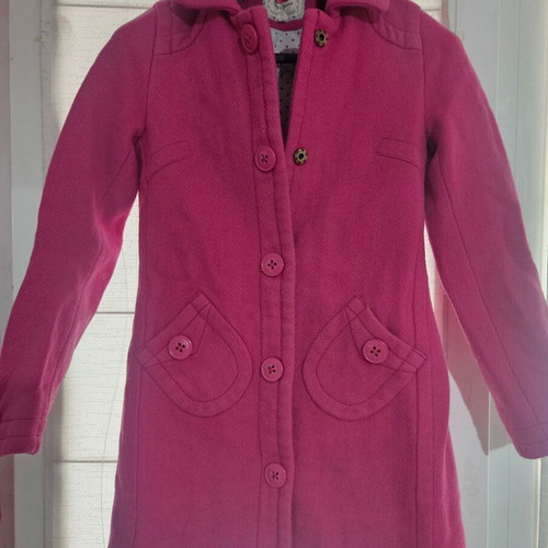 Pepe Jeans wool coat used, pink, winter, mid-length
