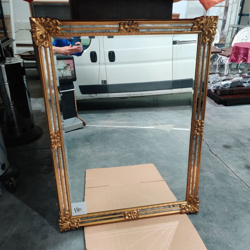 Large luxury wall mirror in baroque style used, ornate frame