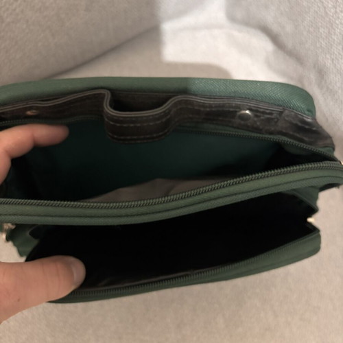 Diplomat men's shoulder bag new, green cypress color