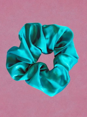 Scrunchie L'été 2017 μπλε σατέν καινούργιο