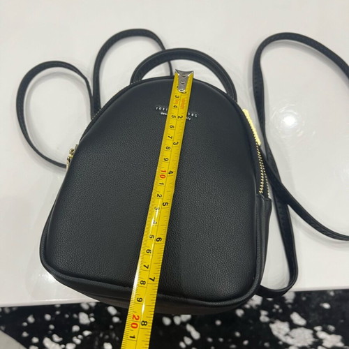 Forever Young small women's backpack new, black, eco leather