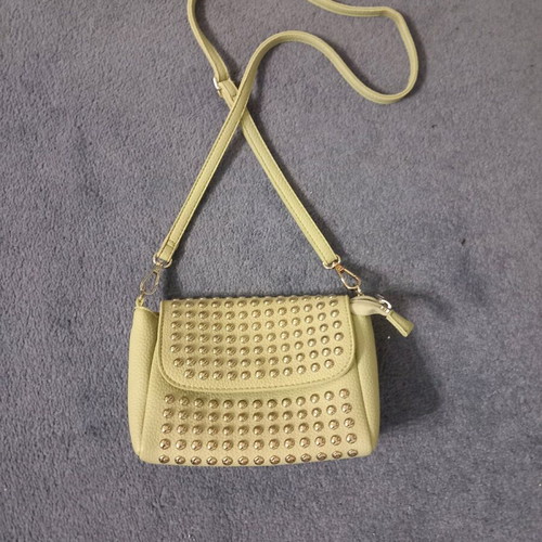Crossbody bag with studs almost like new, turquoise