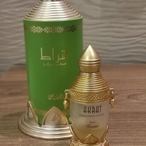 Rasasi Akrat perfume oil used, 20ml, oriental floral scent