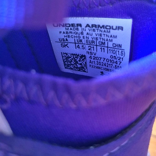 Under Armour kids shoes for girl used