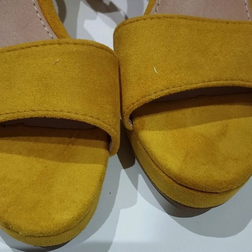 Yellow suede sandals size 40 new