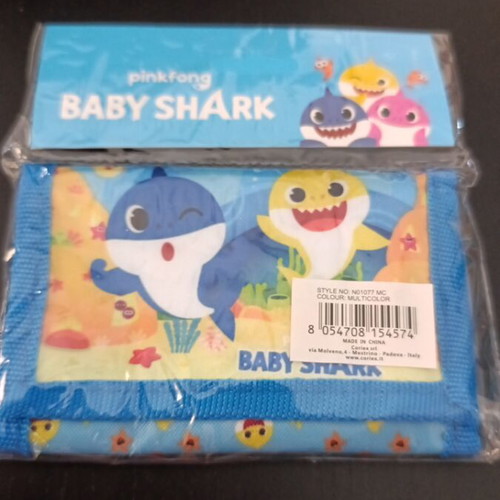 Baby Shark Wallet new, blue, sealed packaging