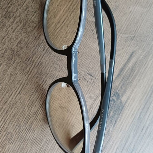 Blue Light Glasses used with case, black frame