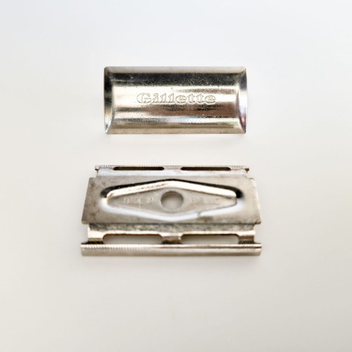 Gillette Tech vintage razor top cap and base plate used