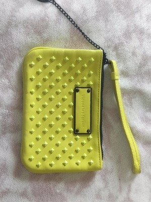Victoria's Secret neon mini wallet like new with studs