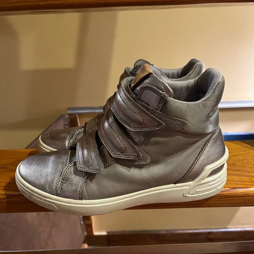 Ecco women's sneakers like new, natural leather, beige