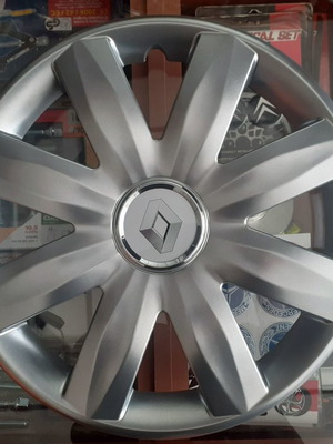 Τάσια 14'' μαρκέ για Renault Clio και Megane II, καινούργια, ασημί