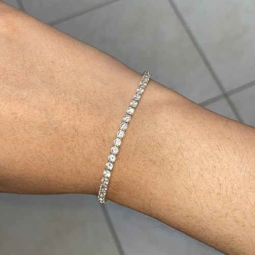 Pandora tennis bracelet, silver, 18cm